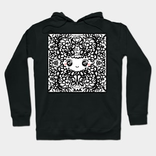 whimsical cute girl illustration Hoodie